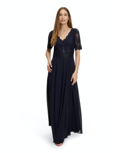 Abendkleid mit Spitzenoberteil, night sky