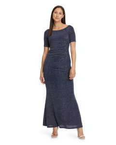 Jerseykleid mit Arm, dark blue/silver