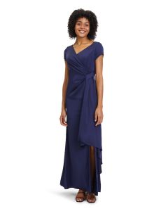 Abendkleid aus Satin, blue