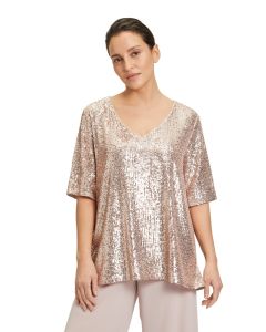 Paillettenshirt, rosé