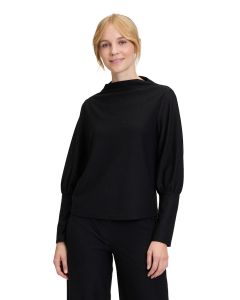 Blusenshirt mit Lurex, black