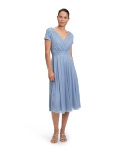 Maxikleid mit Glitzer, ice blue/silver