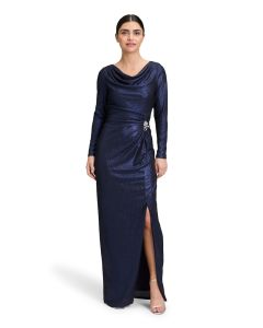 Abendkleid mit Arm, dark blue