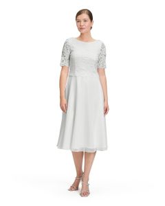 3/4 Kleid mit Spitzenoberteil, ivory white