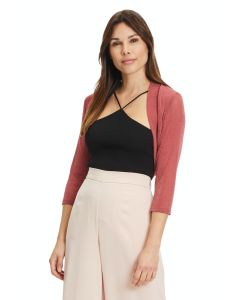 Bolero mit Lurex, red/silver