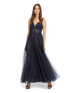 Ballkleid, salute-grau