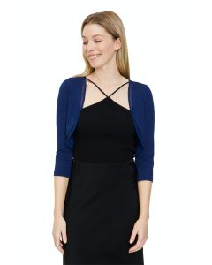 Bolero mit Chiffonkante, festival blue