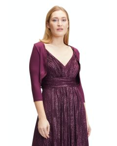 Bolero mit Chiffonkante, shiny bordeaux