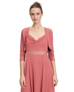 Bolero mit Chiffonkante, bright rust