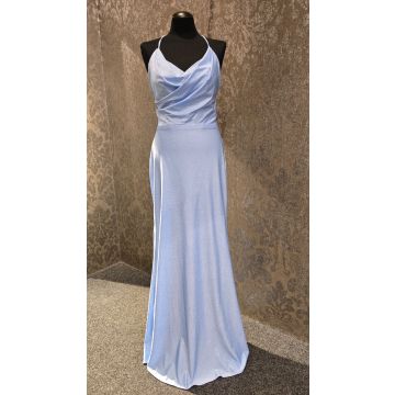 Jerseykleid mit Wasserfallausschnitt, light blue