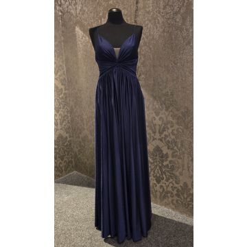 Abendkleid mit kurzem Unterrock, navy