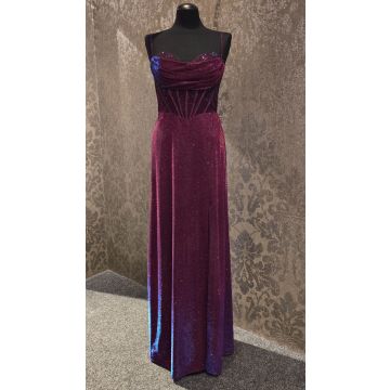 Jerseykleid mit Glitzer, red/blue