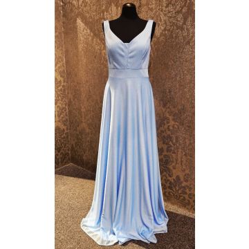 Abendkleid mit Schnürung, ocean blue/glitter