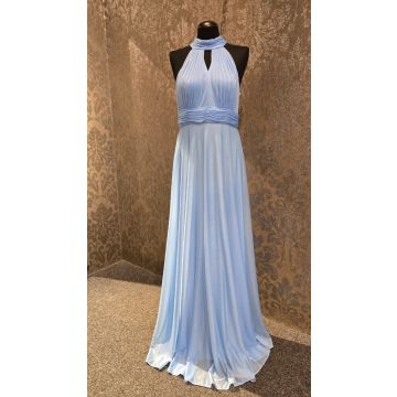 Abendkleid, light blue/glitter