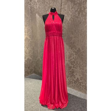 Abendkleid, red/glitter