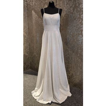 Abendkleid, grey/glitter