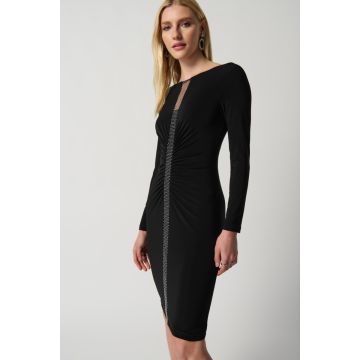 Etuikleid mit Strass, black/silver