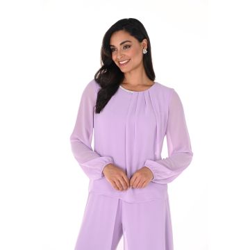 Chiffonbluse, amethyst