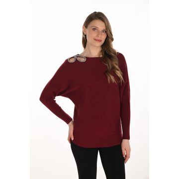 Da-Pullover, cabernet