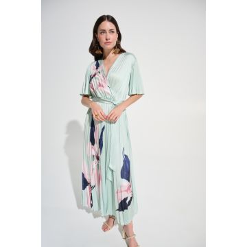 Plisseekleid, pistazie/multi