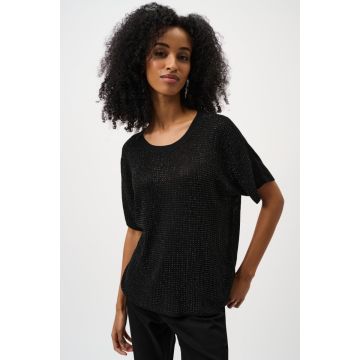 Glitzershirt, black