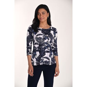 Shirt mit 3/4 Arm, midnight blue