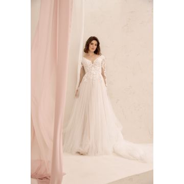 Brautkleid mit langem Arm, ivory