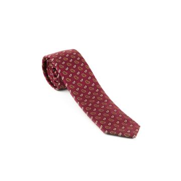Krawatte,bordeaux/bronze/white