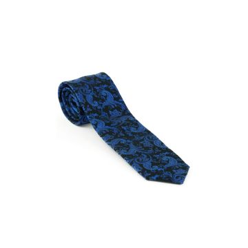 Krawatte,black/royalblau