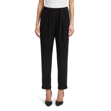 Da-Hose mit Lurex und Gürtel, black/silver