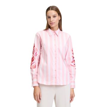 Da-Bluse, flamingo/white