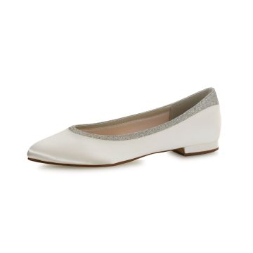 Brautballerinas, ivory silver