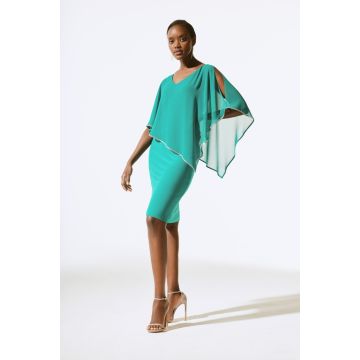 Poncho-Kleid, jadegrün