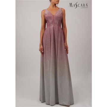 Abendkleid mit Farbverlauf, rose/silver