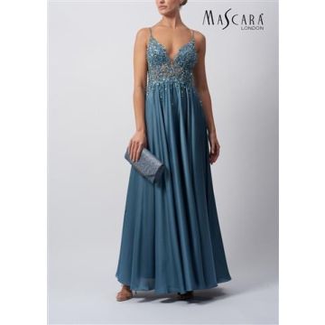 Abendkleid mit Satinrock, dew