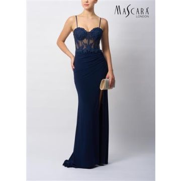 Jerseykleid, navy