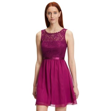 Festkleid mit Spitze, purple