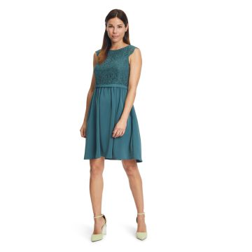 Festkleid mit Satinrock, eucalyptus