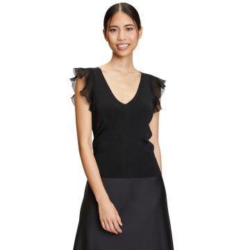 Strick Top, schwarz