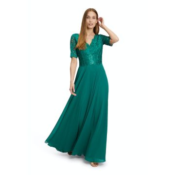 Abendkleid mit Spitzenoberteil, bright ivy