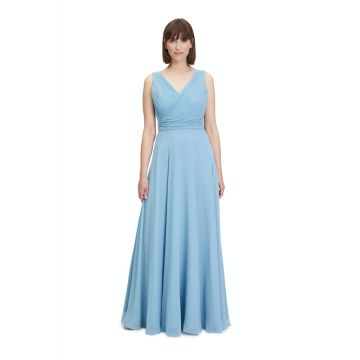 Abendkleid mit Perlengürtel, light sky