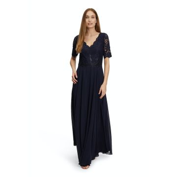 Abendkleid mit Spitzenoberteil, night sky
