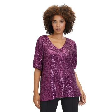 Paillettenshirt, purple