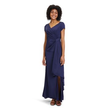 Abendkleid aus Satin, blue