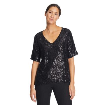 Paillettenshirt, black