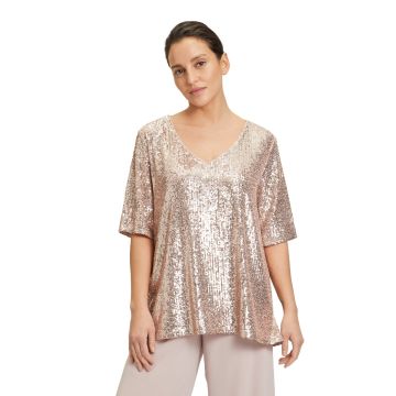 Paillettenshirt, rosé