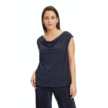 Top mit Wasserfallausschnitt, dark blue/blue