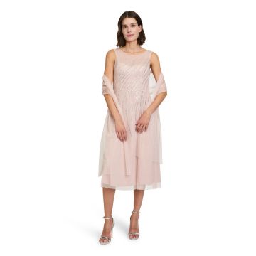 Festkleid mit Pailletten, rose/silver