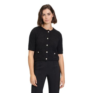 Strickjacke, 1/2 Arm, black