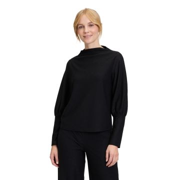 Blusenshirt mit Lurex, black